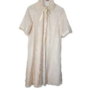 Vintage Odette Barsa Town Shop New York Lace Robe READ